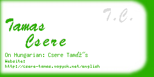 tamas csere business card